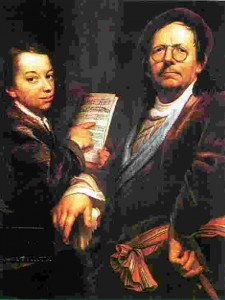 Ján Kupecký so synom Krištofom, oloje okolo roku 1730