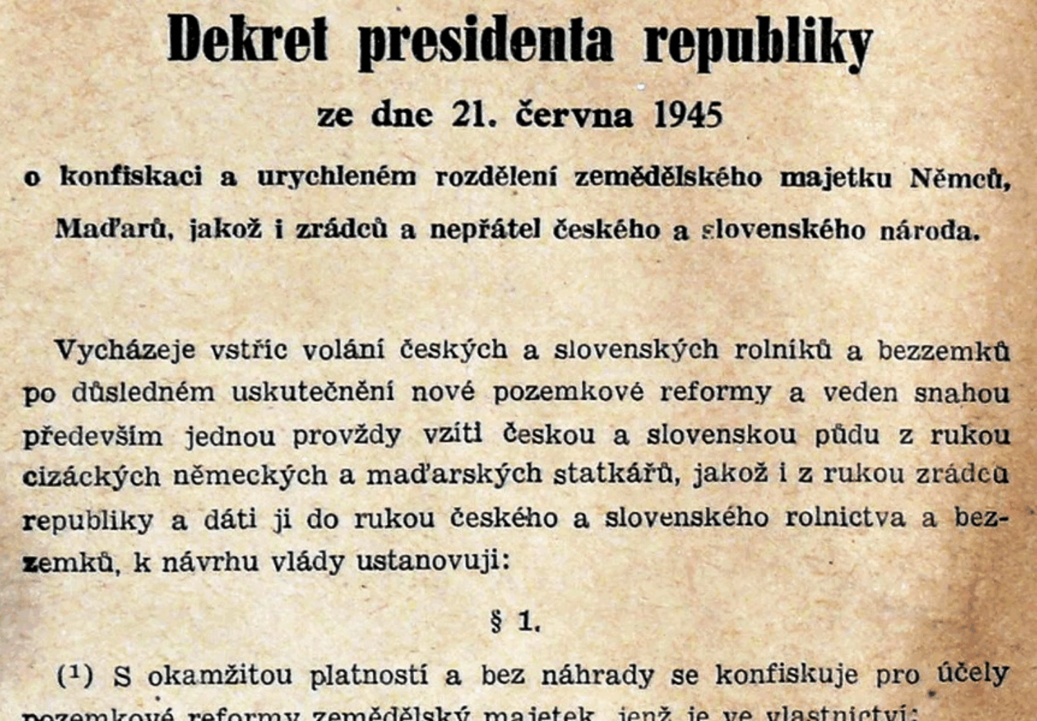 Benešove dekréty podľa Šimečku